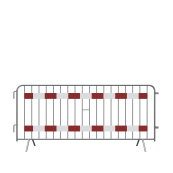 Barrier type E | with two 100 mm sensing stripes, red / white foil, type RA2/B